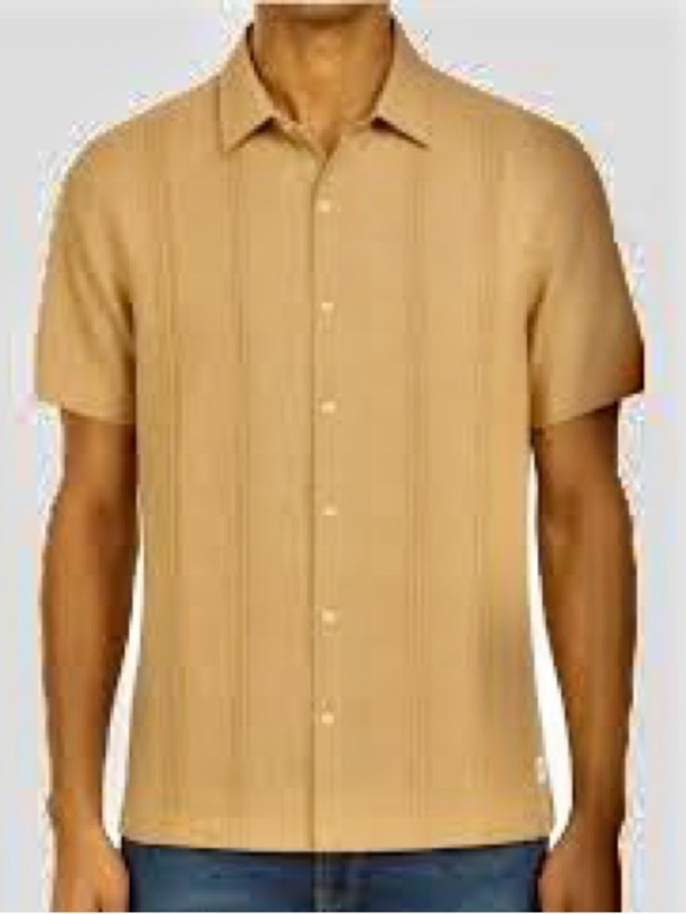 Scotch & Soda tan Linen blend short sleeve button up